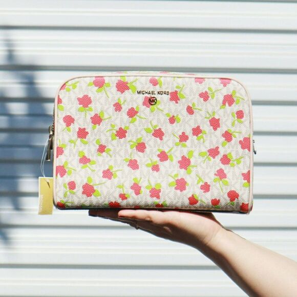 NWT Michael Kors Jet Set Floral Large Travel Organizer Pouch - Picture 4 of 16